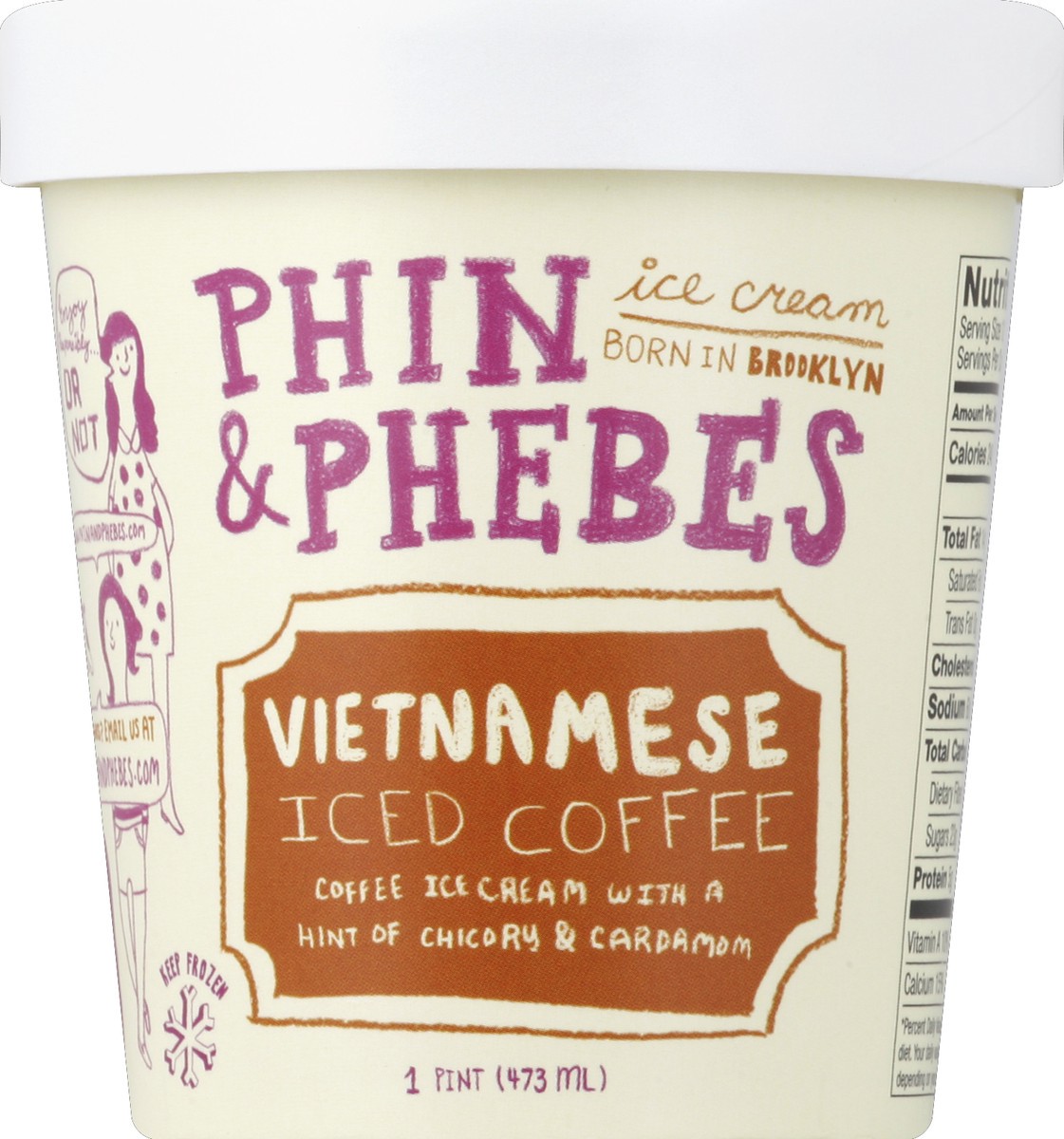 slide 1 of 3, Phin & Phebes Ice Cream 1 pt, 1 pint