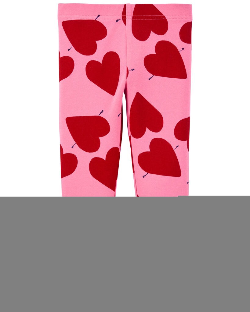 slide 2 of 2, Carter's Valentine's Day Heart Leggings Pink/Red 4T, 1 ct
