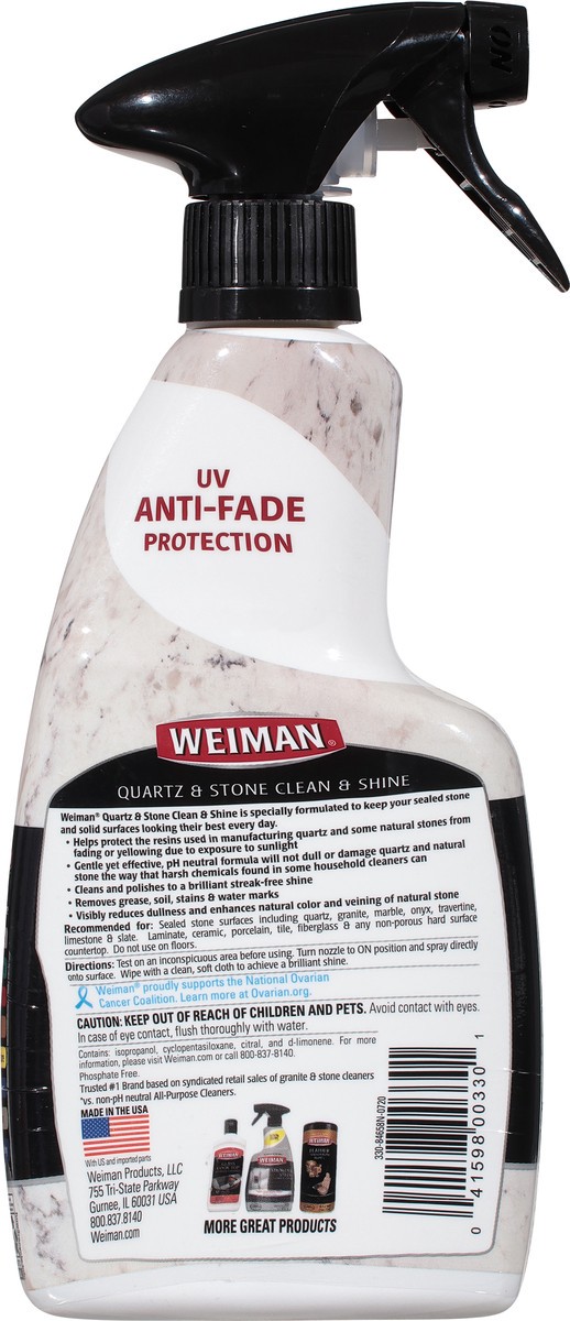 slide 5 of 10, Weiman Quartz & Stone Daily Clean and Shine, 16 oz