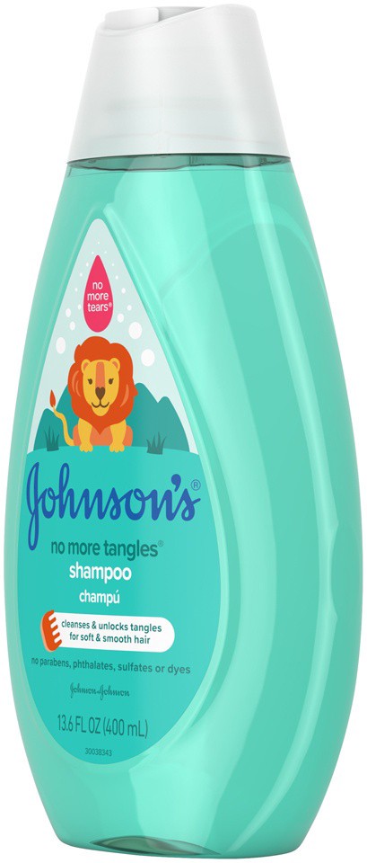 slide 2 of 6, Johnson's No More Tangles Detangling Shampoo for Toddlers and Kids, Gentle No More Tears Formula, Hypoallergenic and Free of Parabens, Phthalates, Sulfates and Dyes, 13.6 fl. oz, 13.60 fl oz