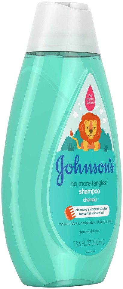 slide 5 of 6, Johnson's No More Tangles Detangling Shampoo for Toddlers and Kids, Gentle No More Tears Formula, Hypoallergenic and Free of Parabens, Phthalates, Sulfates and Dyes, 13.6 fl. oz, 13.60 fl oz