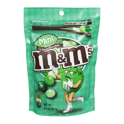 slide 1 of 1, M&M's Mint Dark Chocolate Candies, 8 oz