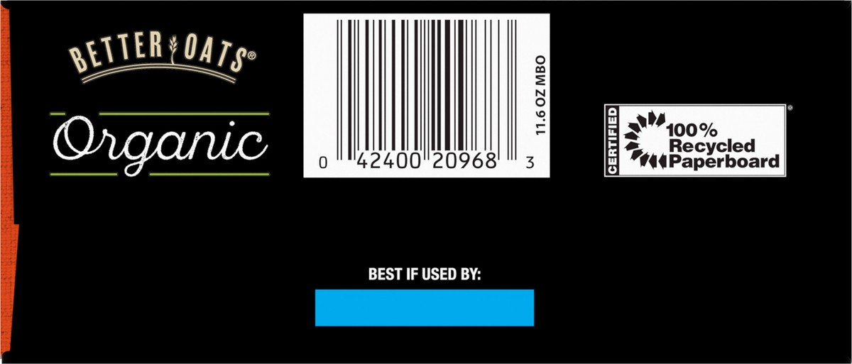 slide 6 of 9, Better Oats Organic Maple and Brown Sugar Multigrain Hot Cereal, Organic Oatmeal Pouches with Flax Seed, Pack of 8, 11.6 OZ Pack, 11.6 oz