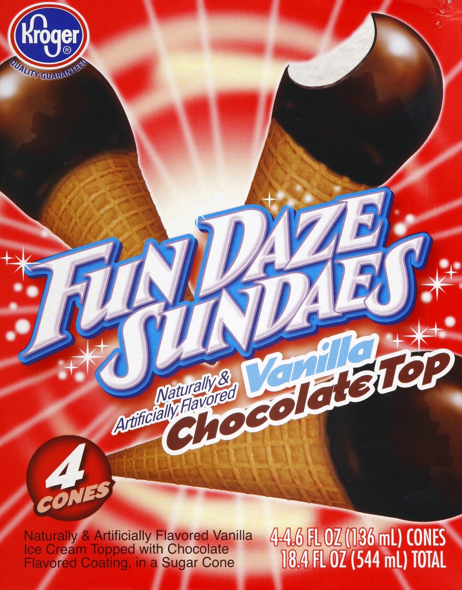 slide 5 of 6, Kroger Chocolate Top Fun Daze Sundaes, 18.4 oz