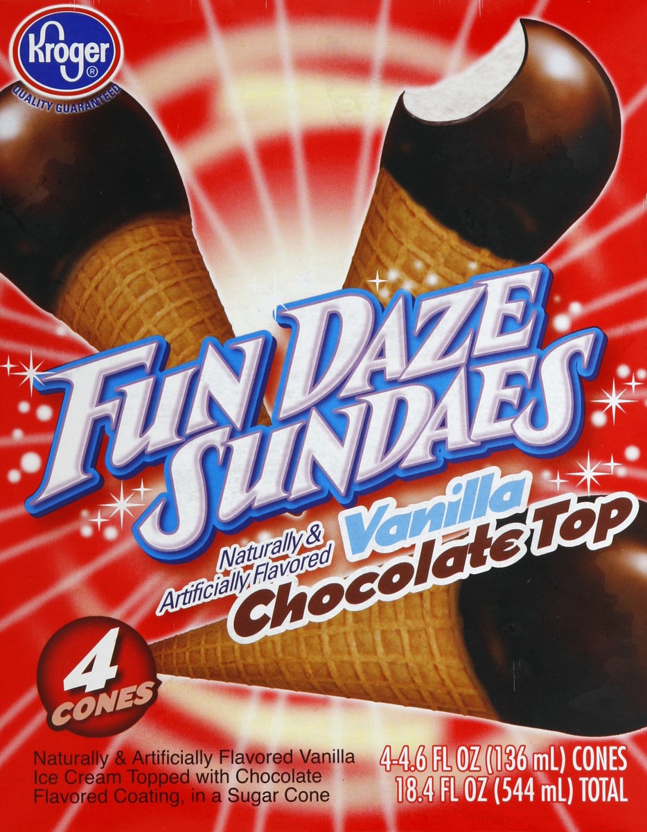 slide 6 of 6, Kroger Chocolate Top Fun Daze Sundaes, 18.4 oz