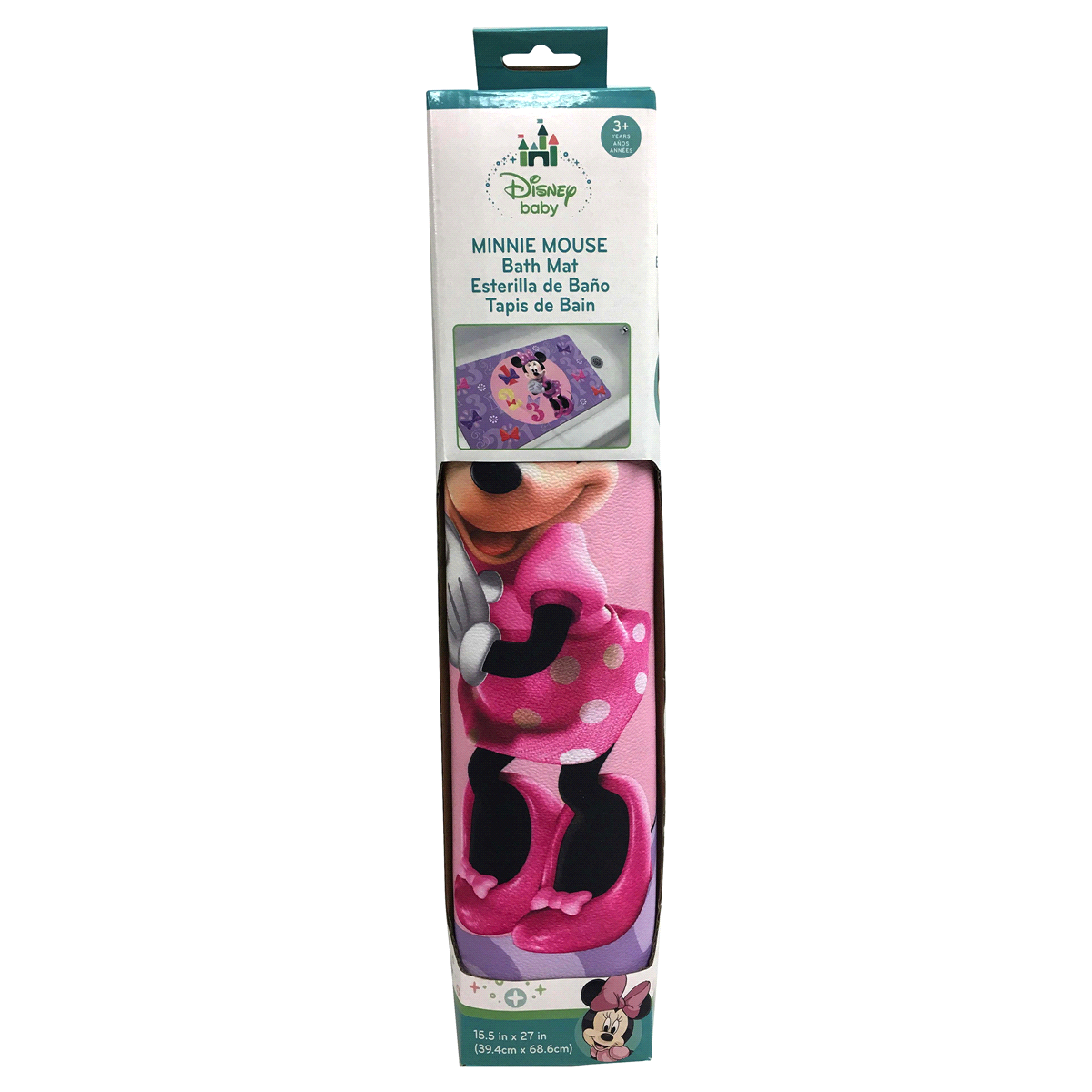 slide 2 of 2, Minnie Mouse Bow-Tique Thermoplastic Rubber Bath Mat, 1 ct