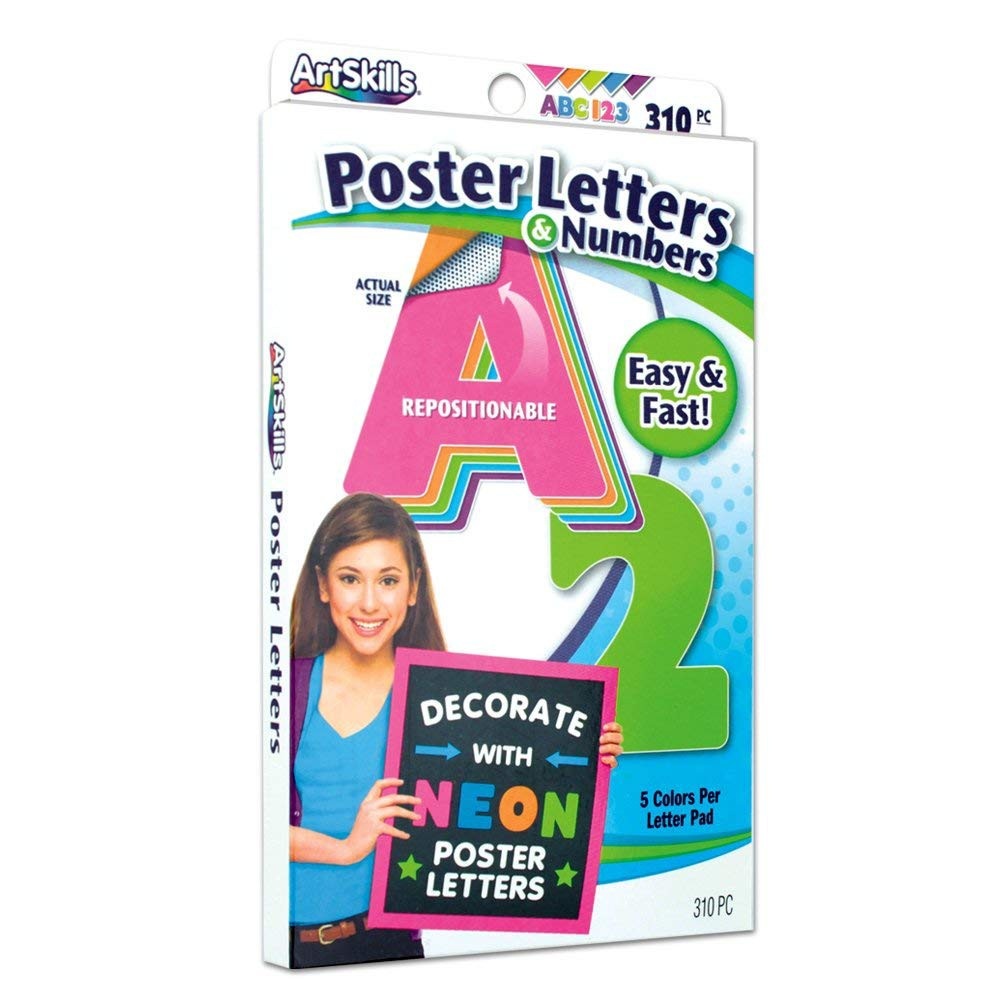 slide 2 of 3, ArtSkills Poster Letters Neon, 1 ct