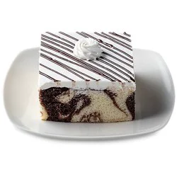 Bakery Cake Square Slice Marble Single Serve - Each (590 Cal)