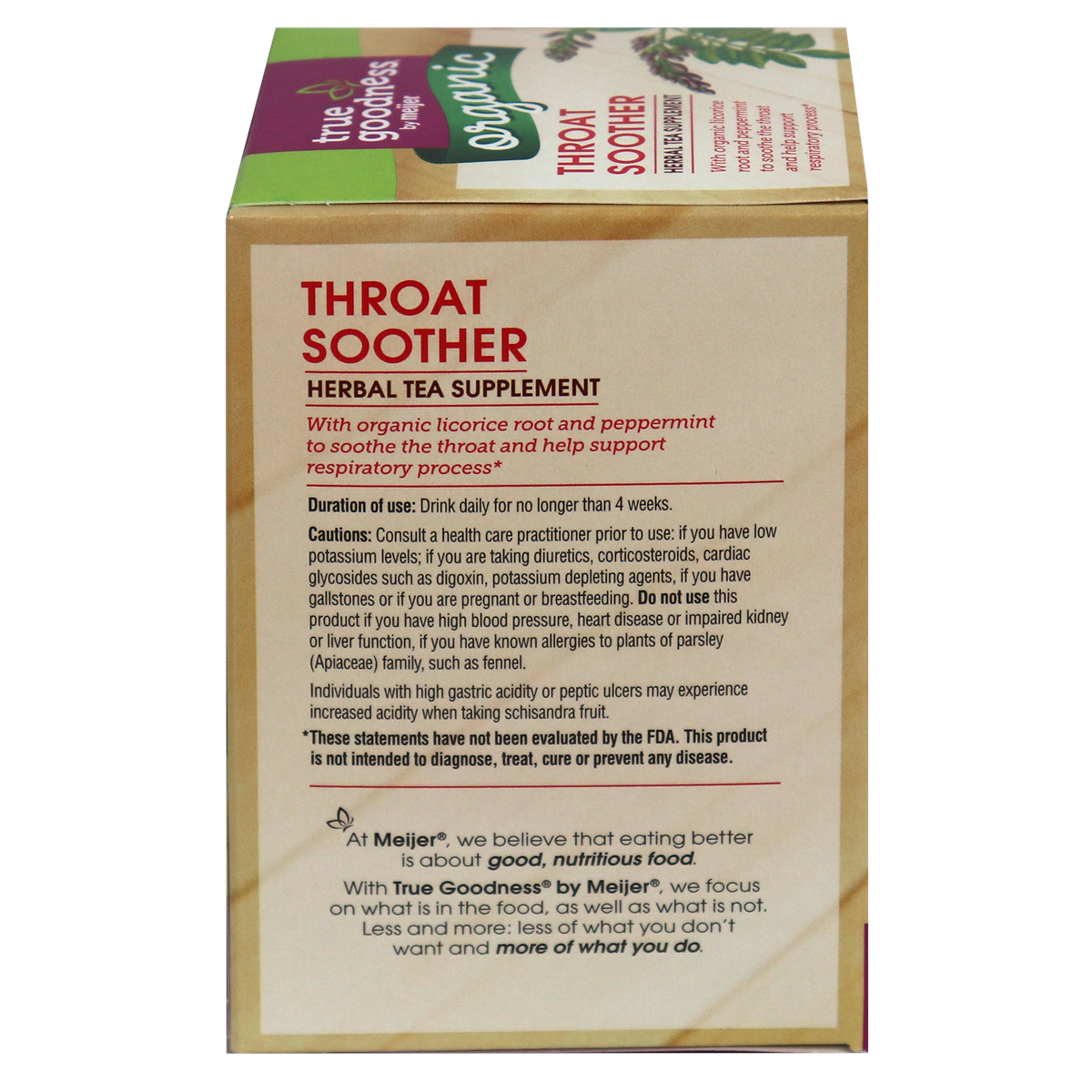 slide 2 of 5, True Goodness Organic Throat Relief Tea, 1.13 oz