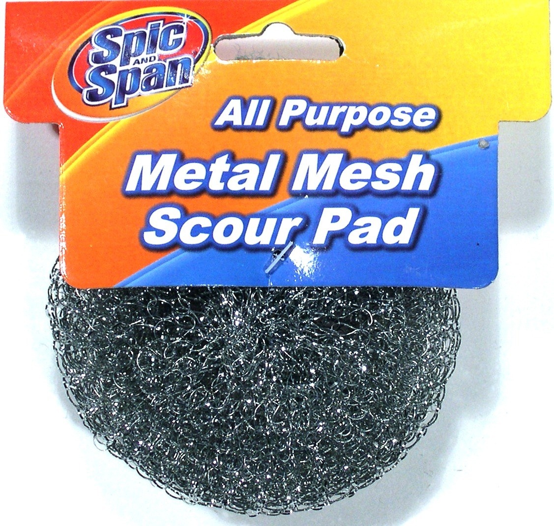 slide 1 of 1, Spic and Span Metal Mesh Scour Pad, 1 ct