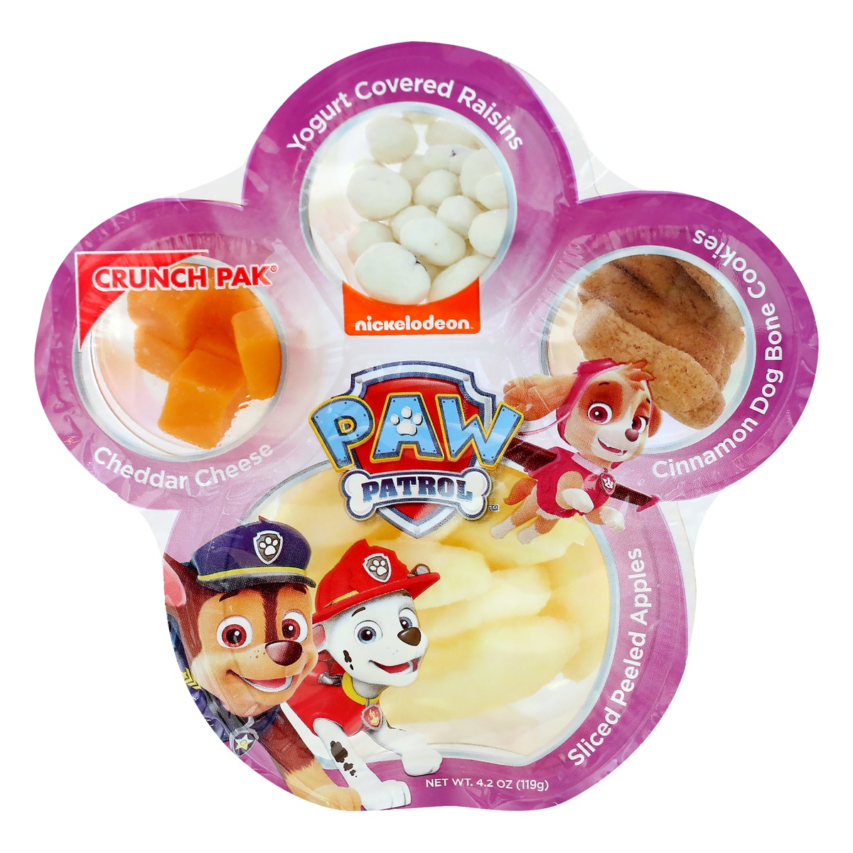 slide 1 of 1, Crunch Pak Paw Patrol Apple, Cheese, Yogurt Raisins, And Cookie Snack Pack, 4.2 oz