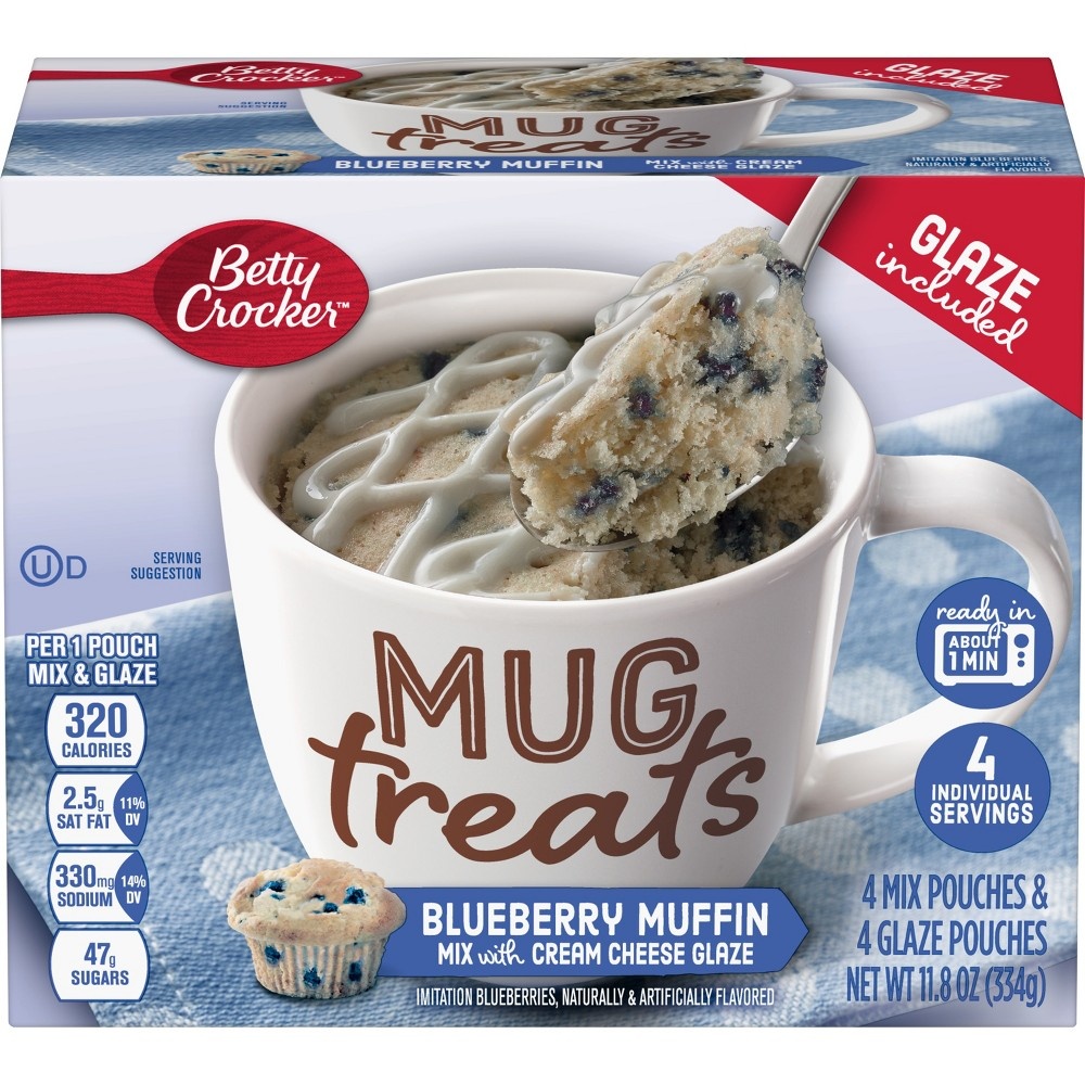 slide 2 of 3, Betty Crocker Blueberry Muffin Mug Treat Cake Mix, 11.8 oz