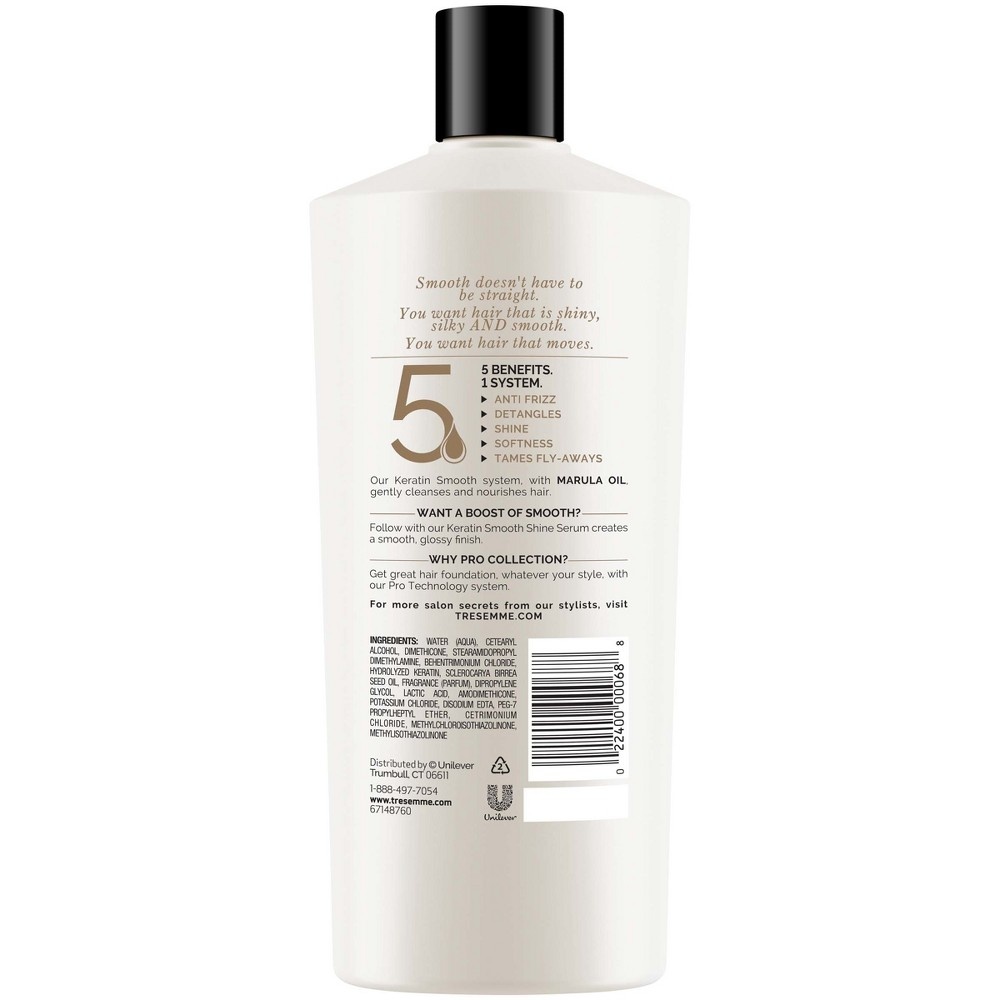 slide 5 of 7, TRESemmé Keratin Smooth Shampoo + Conditioner, 2 ct; 22 fl oz