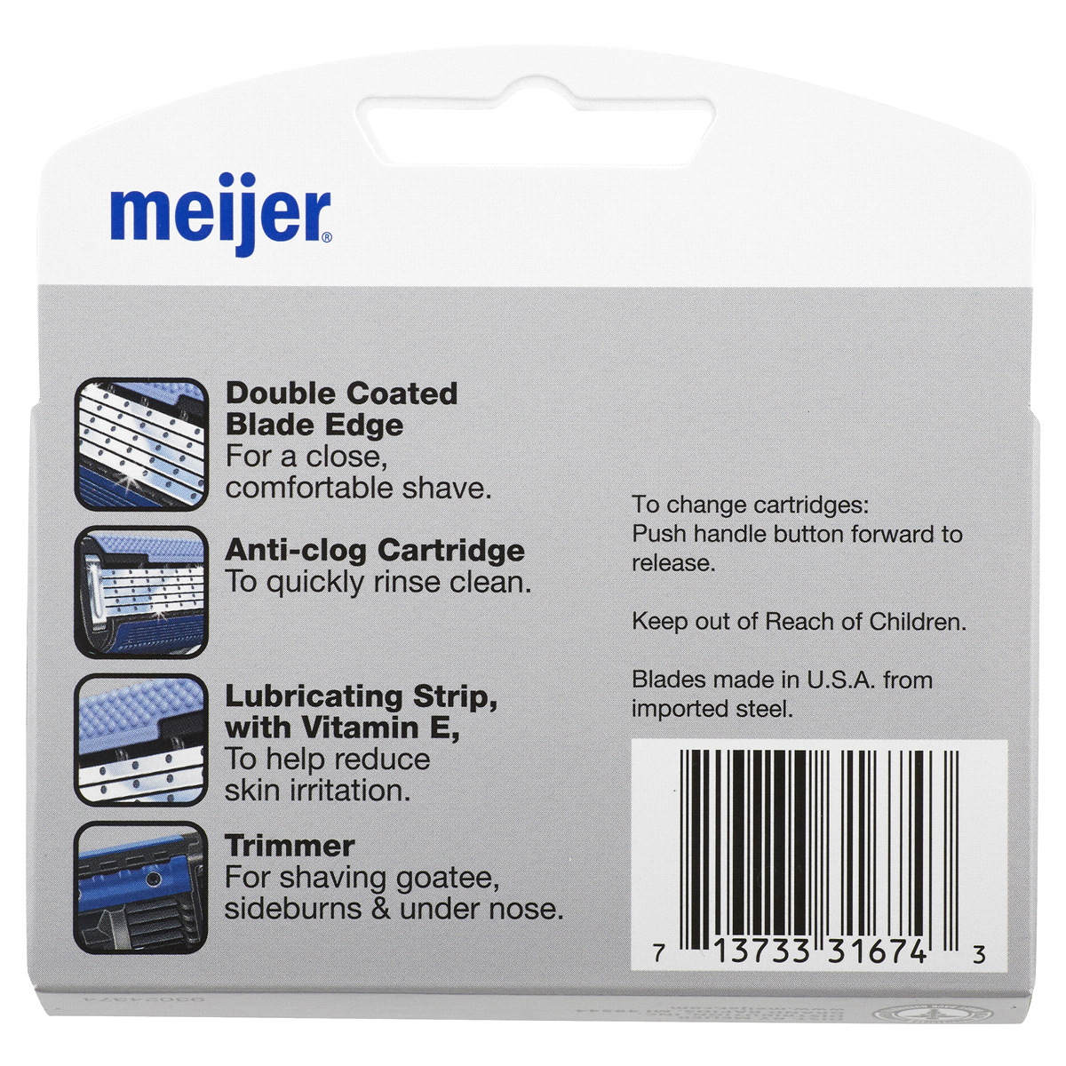 slide 2 of 2, Meijer GT5 5 Blade Cartridge, 4 ct