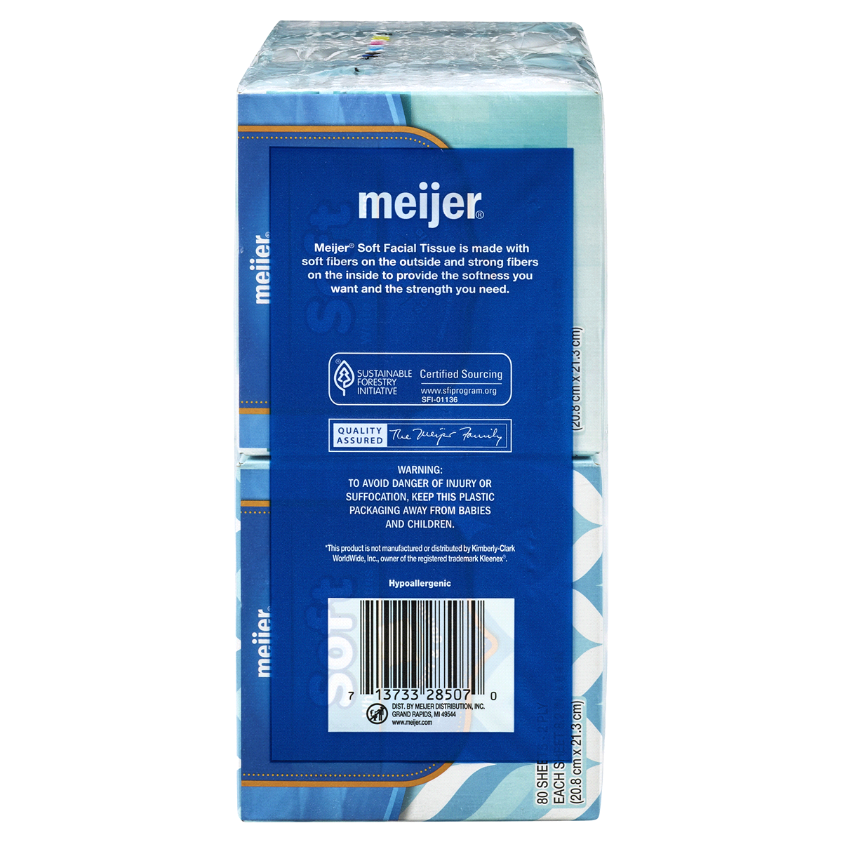 slide 2 of 2, Meijer Soft White Facial Tissues, 80 Sheet Cube, 320 ct