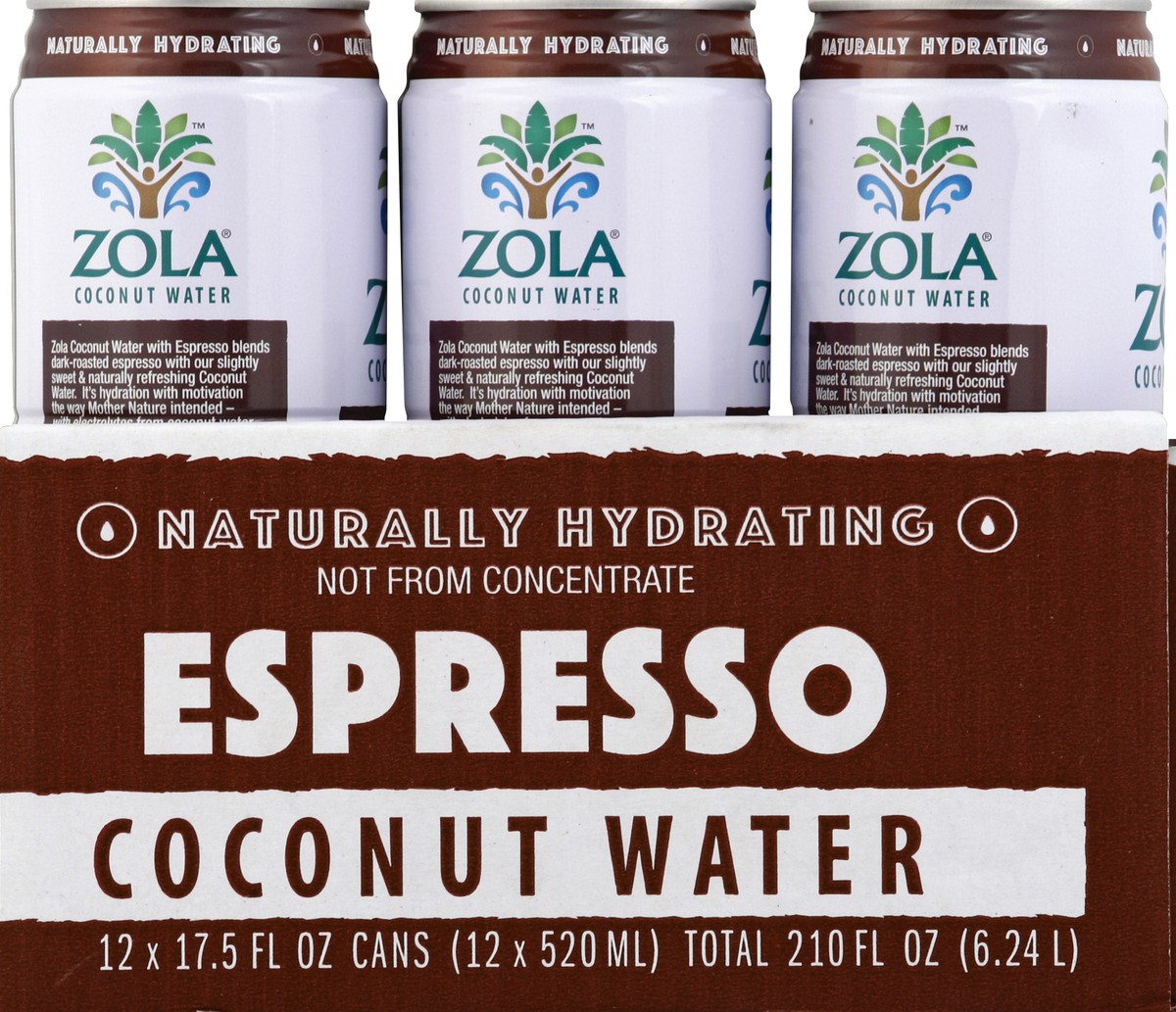 slide 4 of 4, Zola Coconut Water Natural With Espresso- 17.5 fl oz, 17.5 fl oz