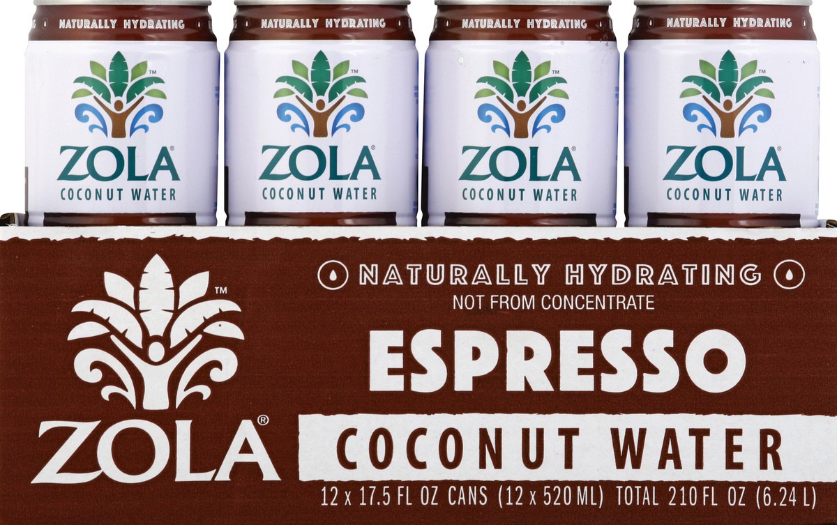 slide 1 of 4, Zola Coconut Water Natural With Espresso- 17.5 fl oz, 17.5 fl oz