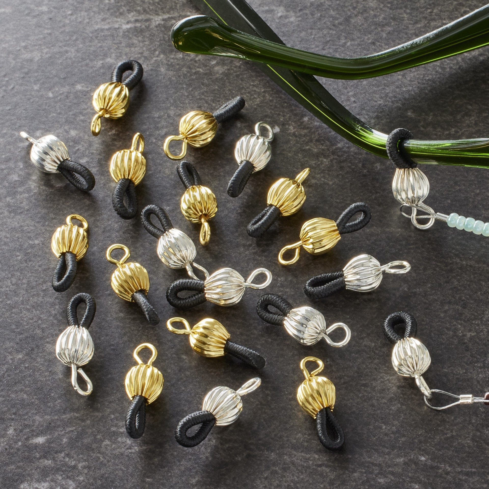 slide 2 of 2, Gold & Silver Eyeglass Holders By Bead Landing©, 20 eyeglass holders