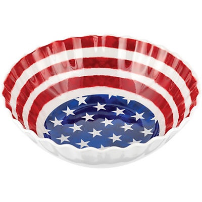 slide 1 of 1, Destination Holiday US Flag Summer Melamine Bowl, 7.5 in