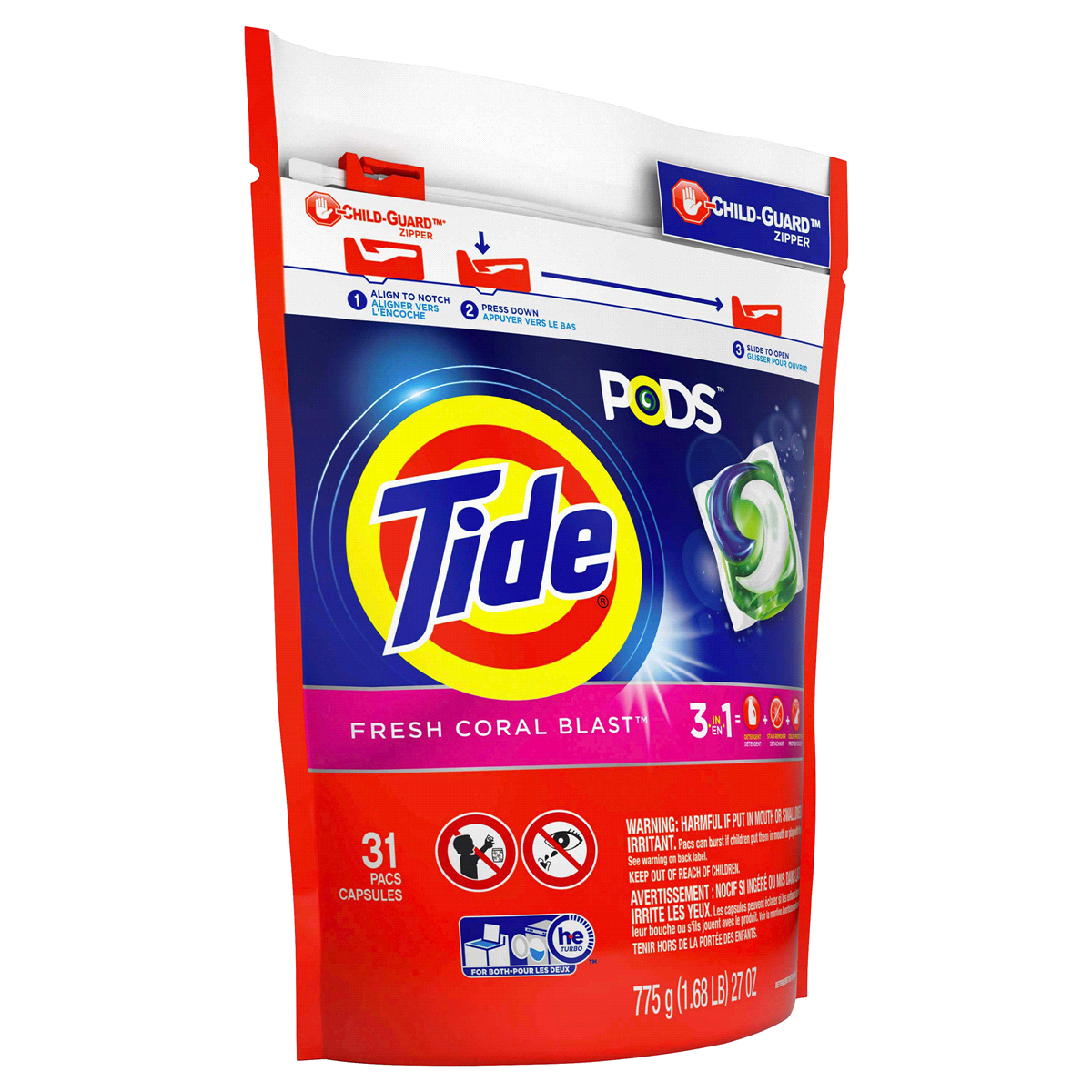 slide 2 of 3, Tide Detergent 31 ea, 31 ct