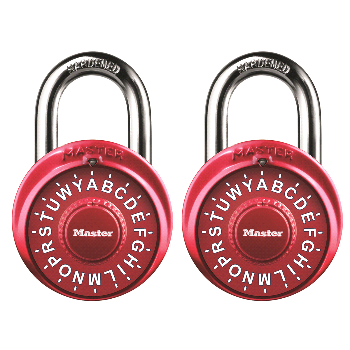 slide 3 of 3, Master Lock Standard Dial Combination Letter Lock 1530TWD, 1-7/8 inch wide, Pack of Two, 1 ct