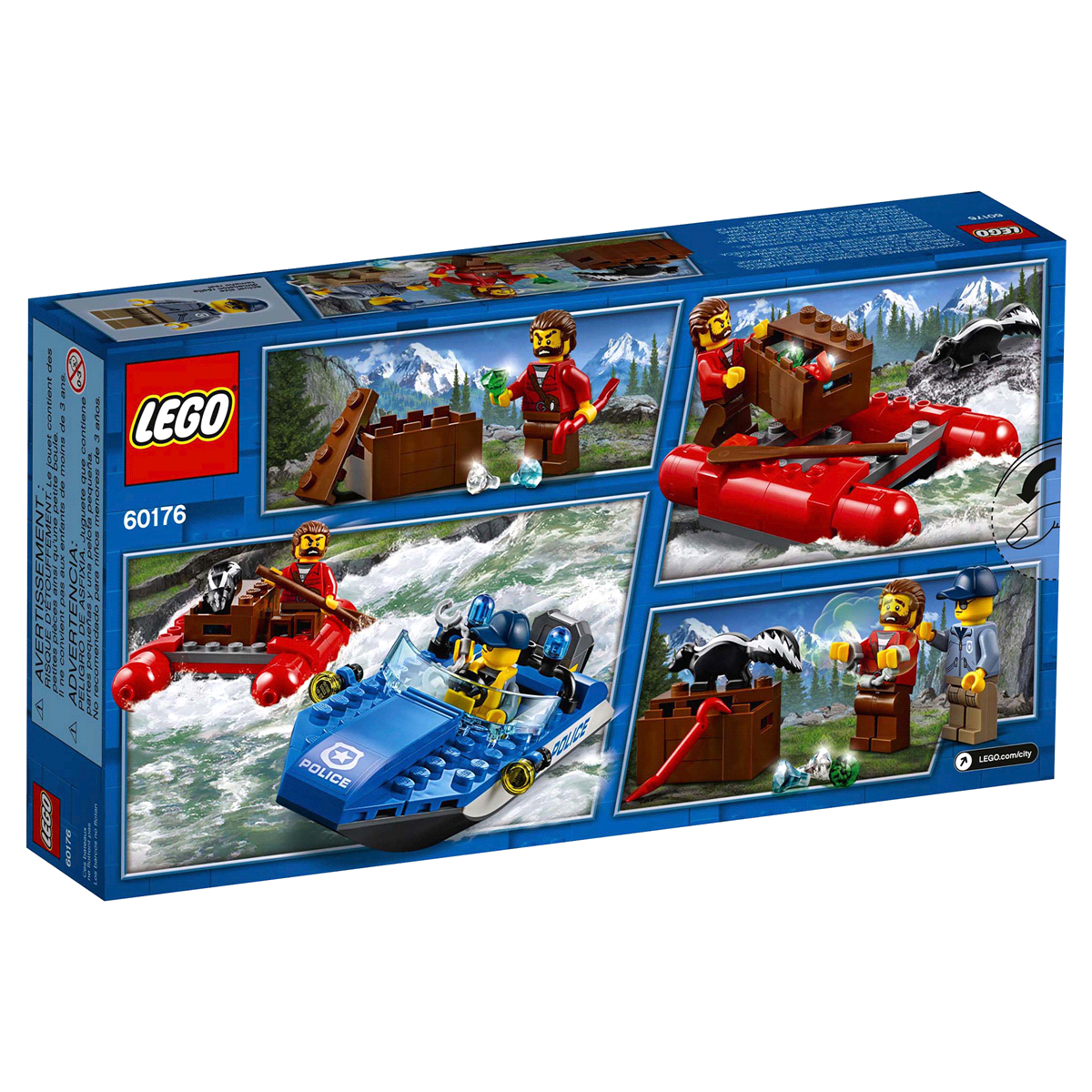 slide 4 of 7, LEGO City Police Wild River Escape 60176, 1 ct