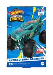 Hot Wheels Monster Trucks Antibacterial Bandages - Assorted Sizes