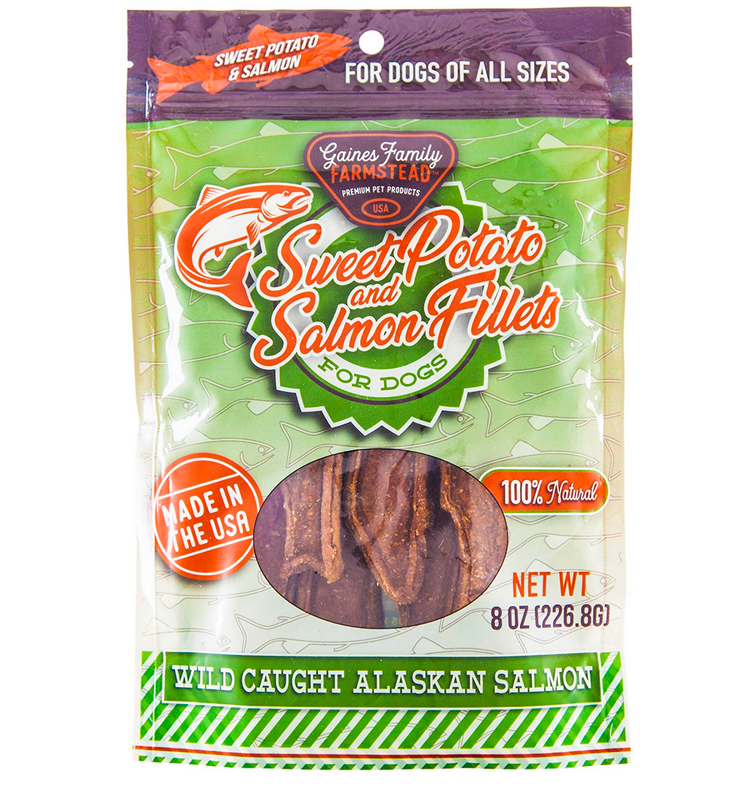 slide 1 of 1, Gaines Family Farmstead Gaines Sweet Potato And Salmon Fillet, 1 ct