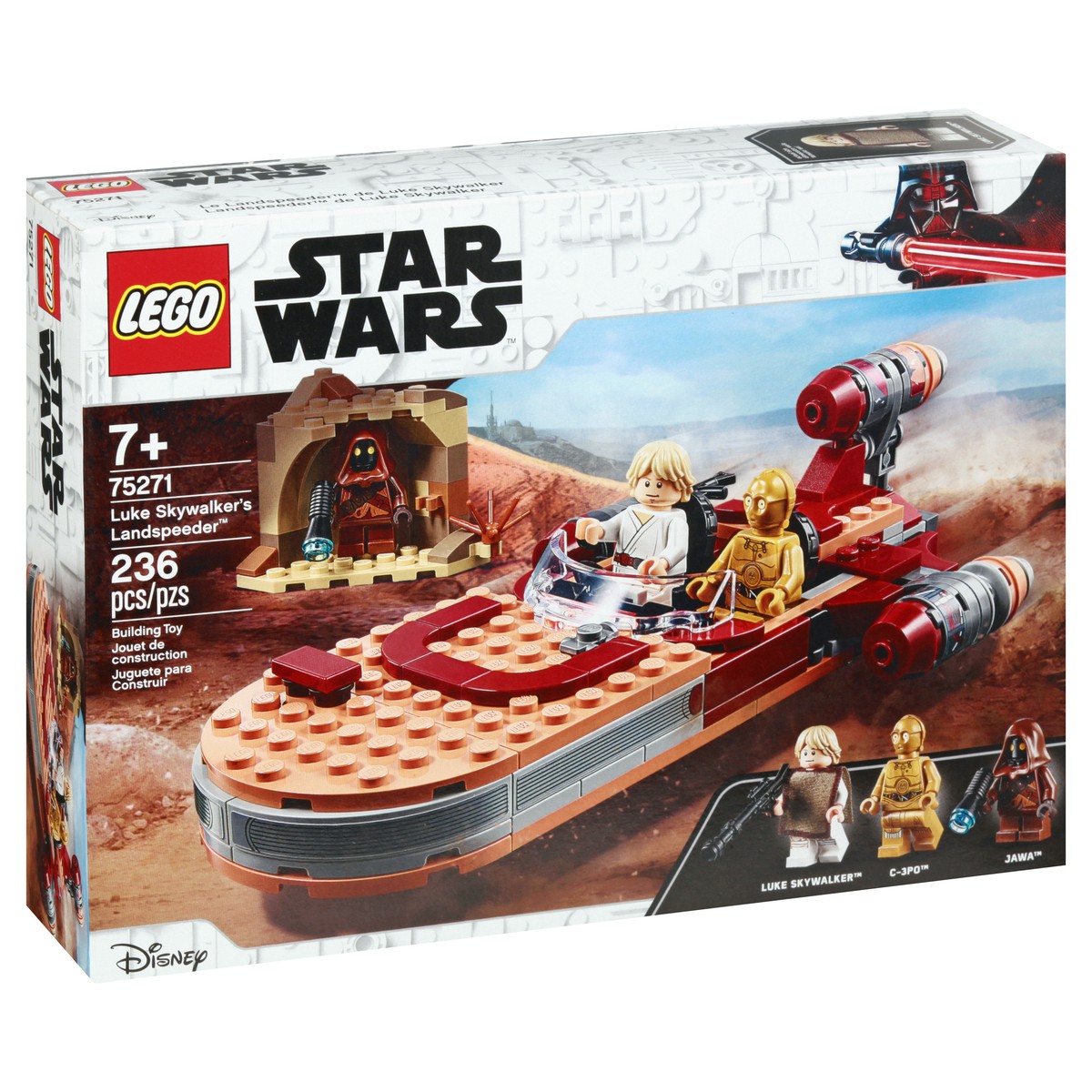 slide 2 of 9, LEGO Star Wars 7+ 236 Pieces Luke Skywalker''s Landspeeder Building Toy 1 ea, 1 ct