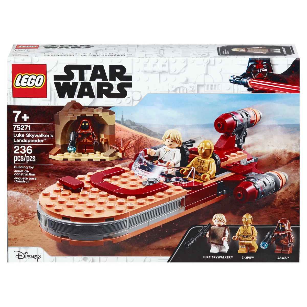 slide 1 of 9, LEGO Star Wars 7+ 236 Pieces Luke Skywalker''s Landspeeder Building Toy 1 ea, 1 ct