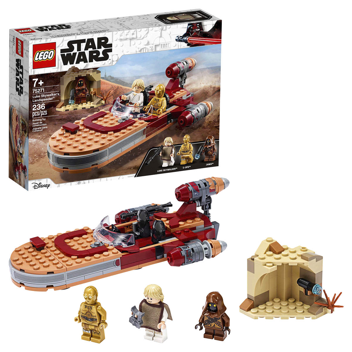 slide 1 of 7, LEGO Star Wars: A New Hope Luke Skywalker's Landspeeder 75271 Building Kit, 1 ct