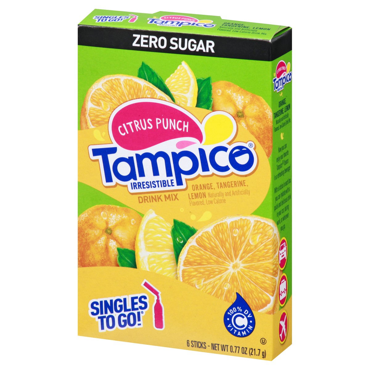 slide 3 of 10, Tampico Drink Mix, Zero Sugar, Citrus Punch, 6 ct