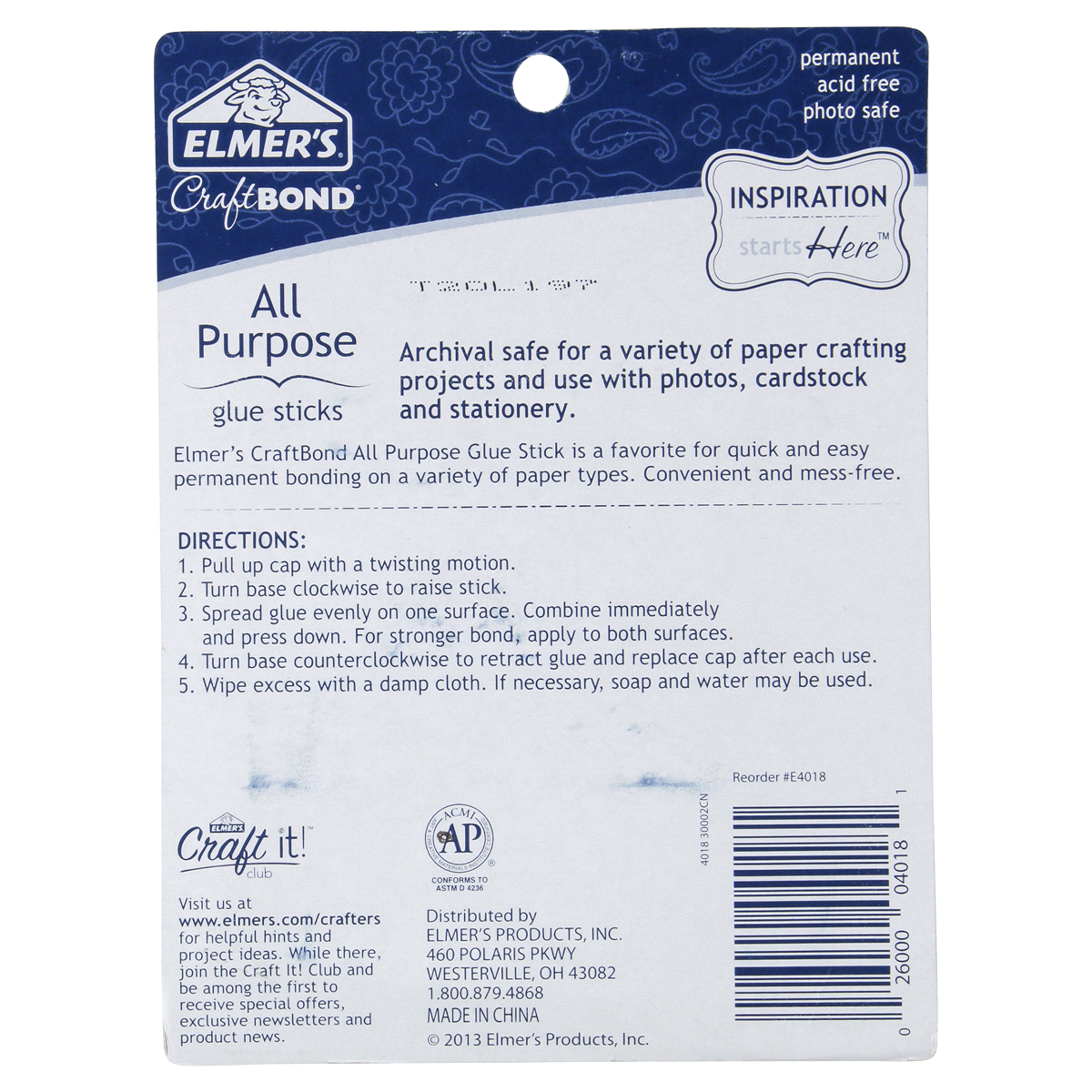 slide 2 of 2, Elmer's CraftBond All Purpose Glue Sticks, Clear, 4 ct