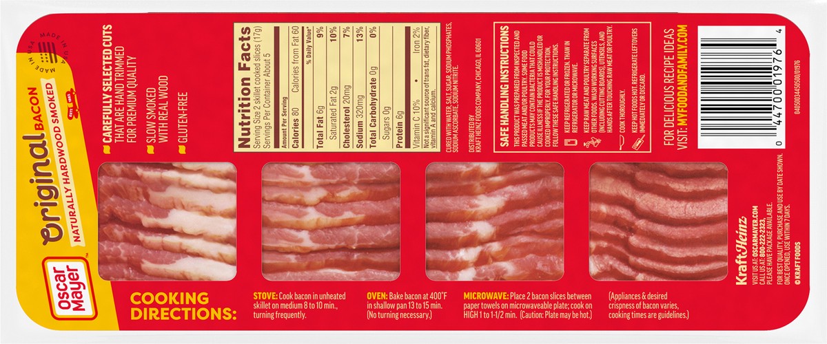 slide 3 of 9, Oscar Mayer Original Bacon 8 oz, 8 oz
