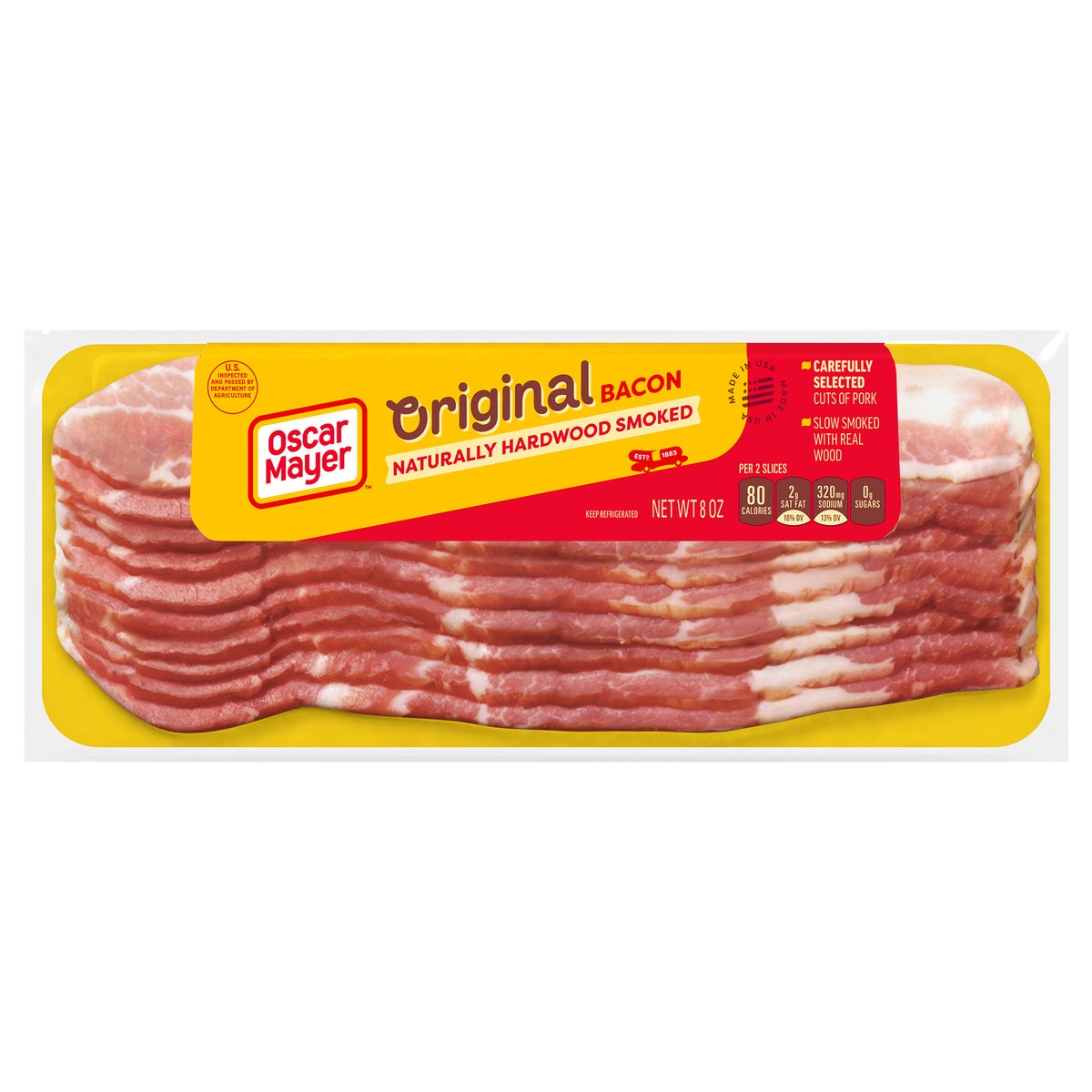 slide 1 of 9, Oscar Mayer Original Bacon 8 oz, 8 oz