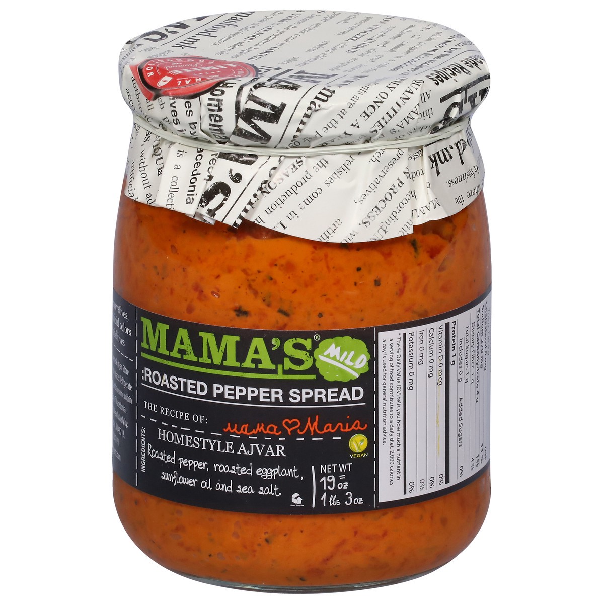 slide 5 of 13, Mama's Mild Homestyle Ajvar Roasted Pepper Spread 19 oz, 19 oz