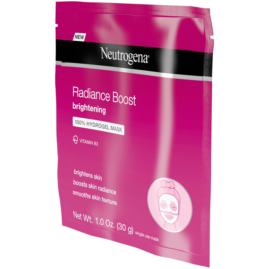 slide 3 of 6, Neutrogena Radiance Boost Brightening 100% Hydrogel Mask, 1 oz