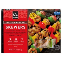 Sea Cuisine Smoky Bourbon BBQ Shrimp Skewers, BAP, 13.1 oz