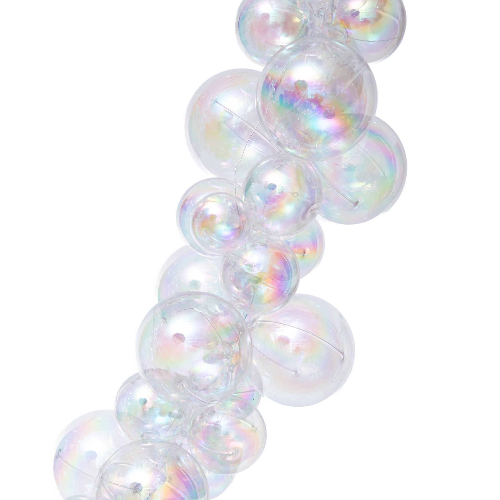 slide 2 of 2, 6ft. Iridescent Ball Garland By Ashland, 6 ft