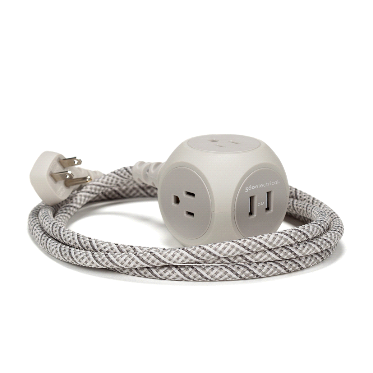 slide 2 of 2, 360 Electrical 360464 Habitat Braided Extension Cord, 1 ct