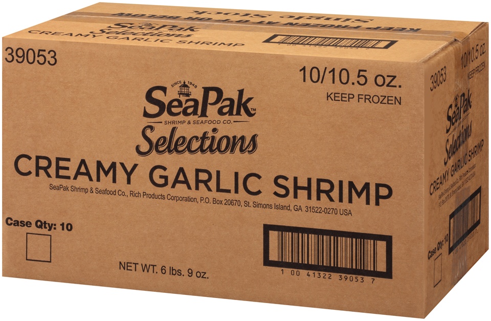 slide 3 of 8, SeaPak Creamy Garlic Shrimp, 10.5 oz