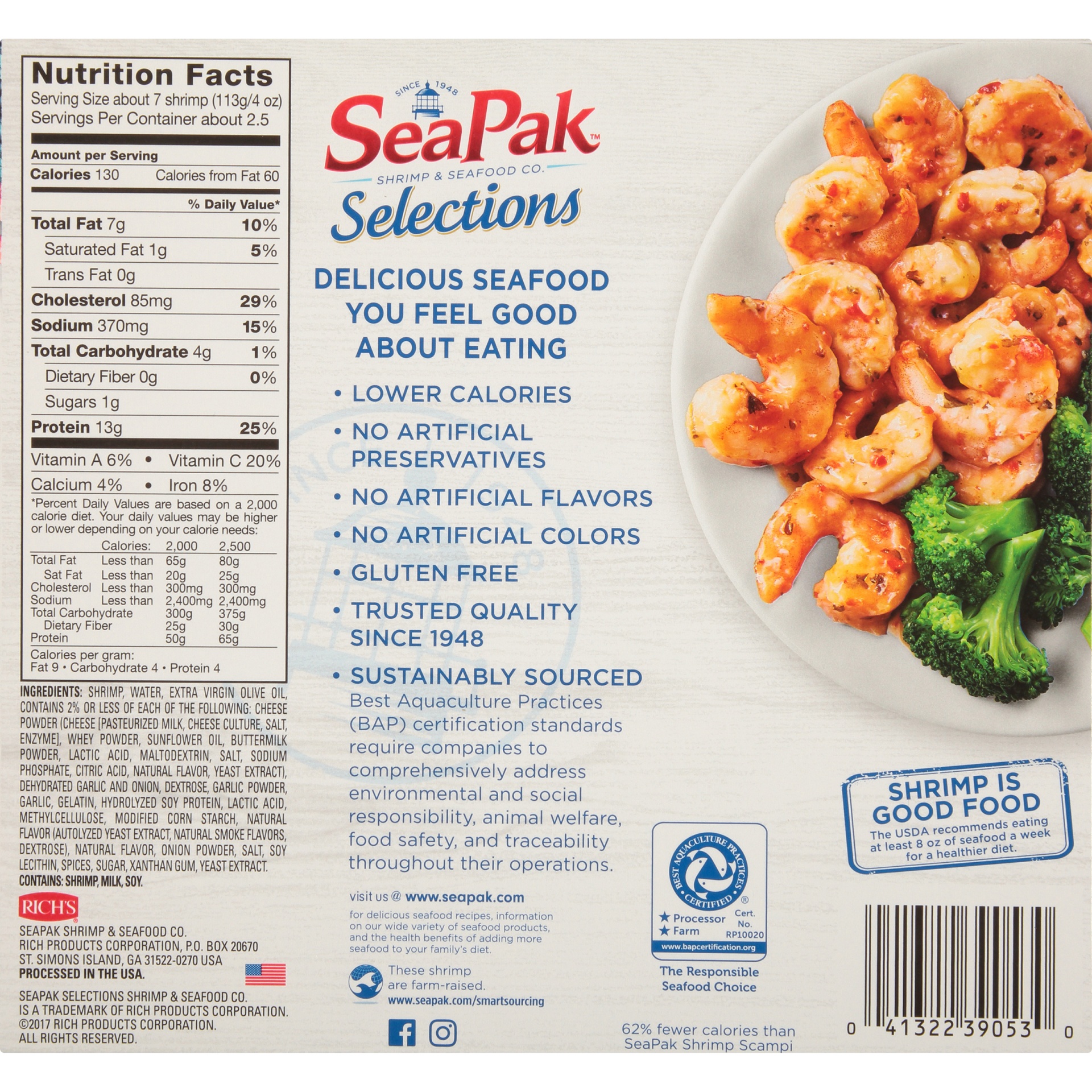 slide 6 of 8, SeaPak Creamy Garlic Shrimp, 10.5 oz