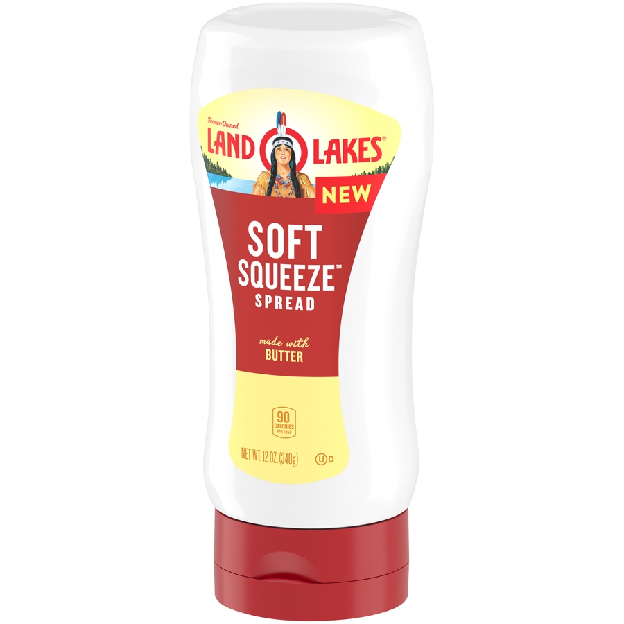 slide 3 of 6, Land O'Lakes Soft Squeeze Spread Made with Butter, 12 oz