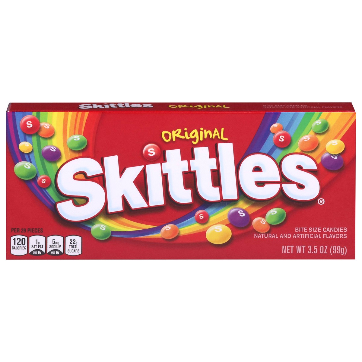slide 1 of 8, SKITTLES Original Chewy Candy Theater Box, 3.5 oz Box, 3.5 oz