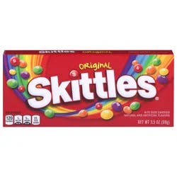 SKITTLES Original Chewy Candy Theater Box, 3.5 oz Box