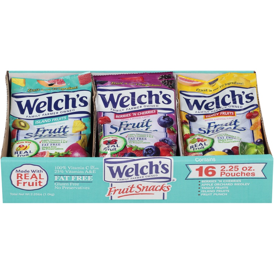 slide 1 of 1, Welch's Fruit Island Assorted Snacks, 16 ct