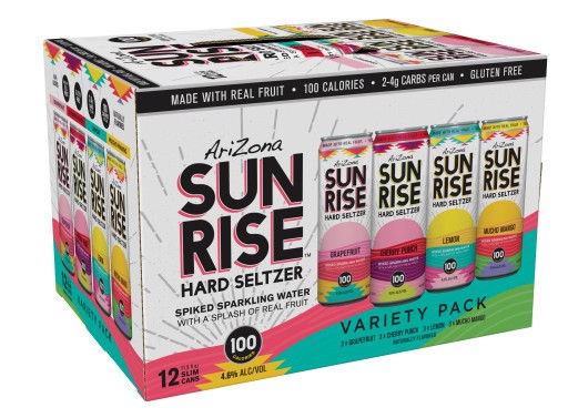 slide 1 of 1, Arizona Sunrise Variety Pack Hard Seltzer, 12 Pack, 11.5 fl oz Cans, 11.5 oz