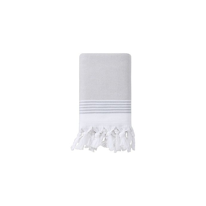 slide 1 of 2, Haven Organic Flatweave Cotton Hand Towel - Lunar Rock, 1 ct