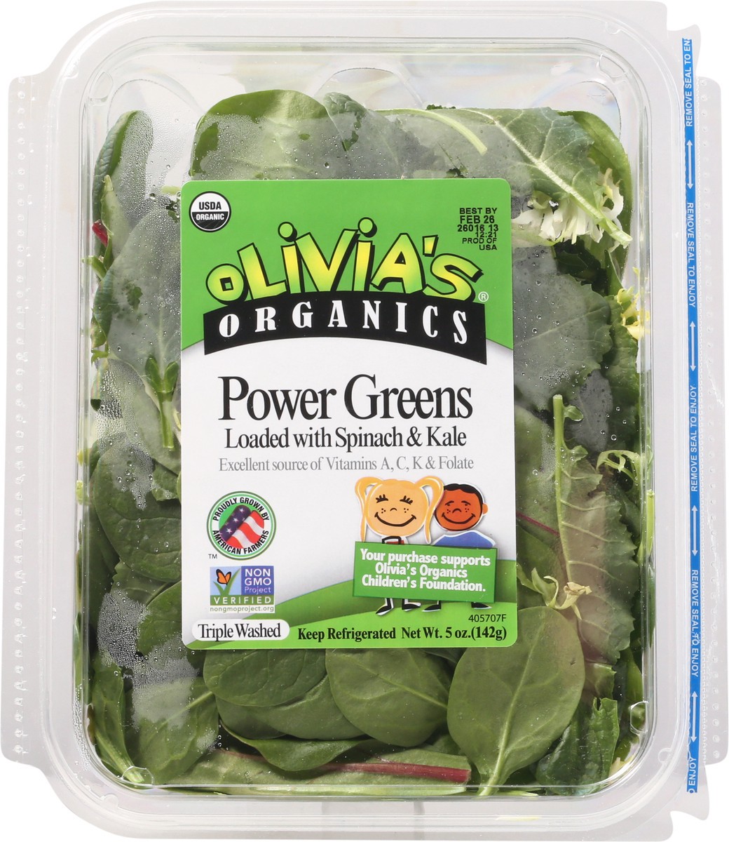 slide 9 of 14, Olivia's Organics Power Greens 5 oz, 5 oz