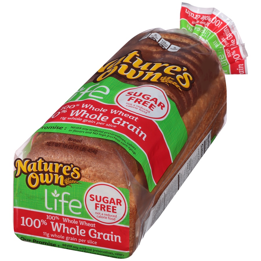 Nature's Own Sugar-Free 100% Whole Grain Bread 16 oz | Shipt